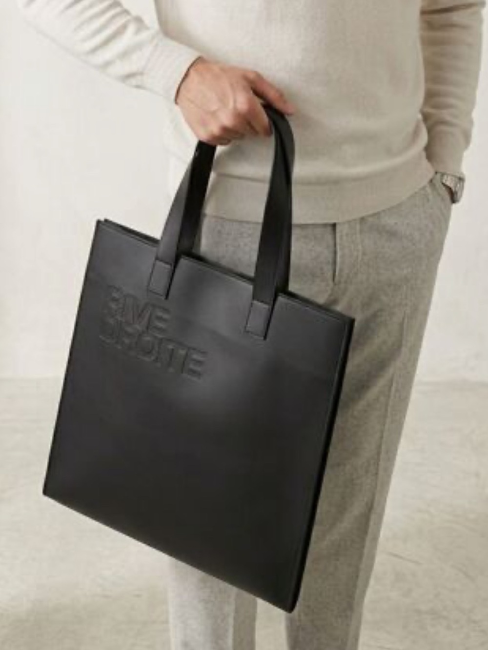 NWT Saint Laurent YSL Behan Leather Tote